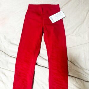 New With Tag Lulu Lemon leggings red size 4